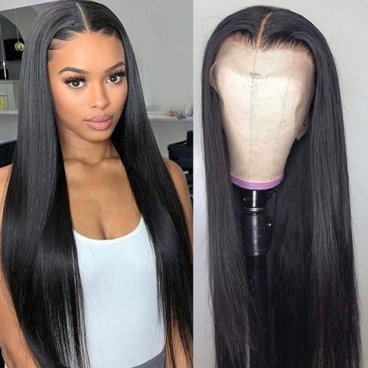 Transparent Lace Front Wig Slkin Melt Lace 100% Human Virgin Hair Straight Hair Wig